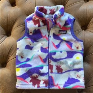 Toddler girls fleece Patagonia vest